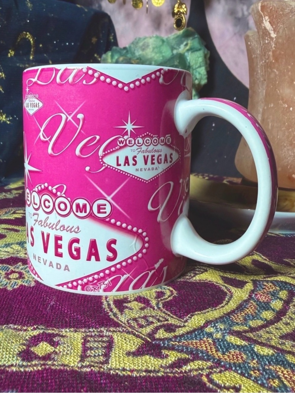 Pink & White Las Vegas Coffee Mug 2000’s